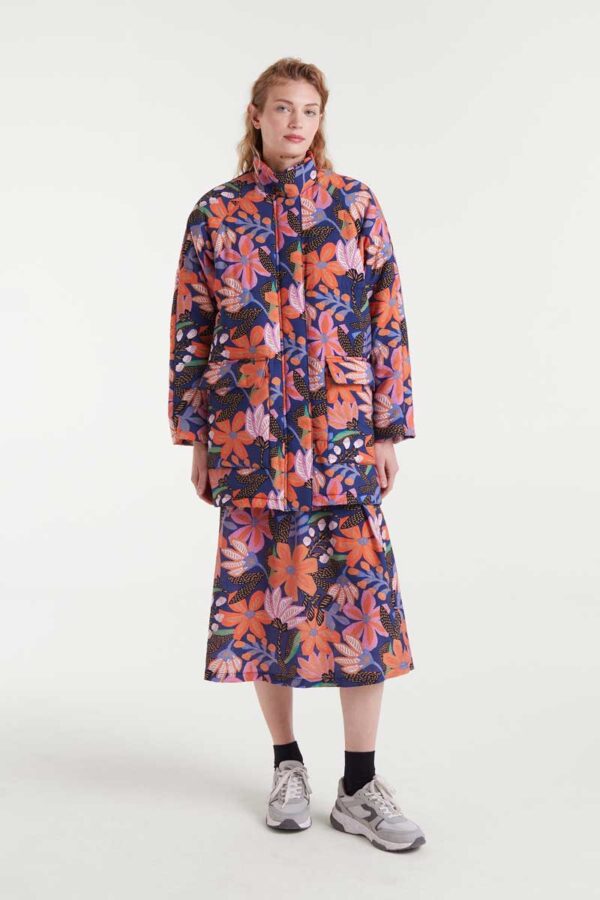 Tigerlily print coat