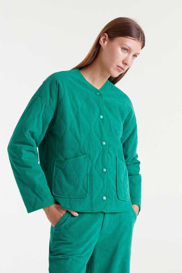 Green corduroy jacket