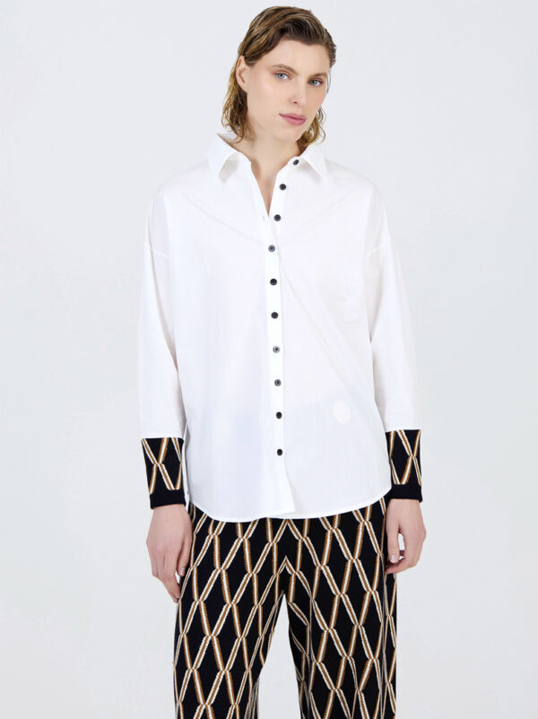 Jaquard poplin shirt